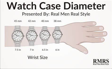 6.5 inch wrist watch size.